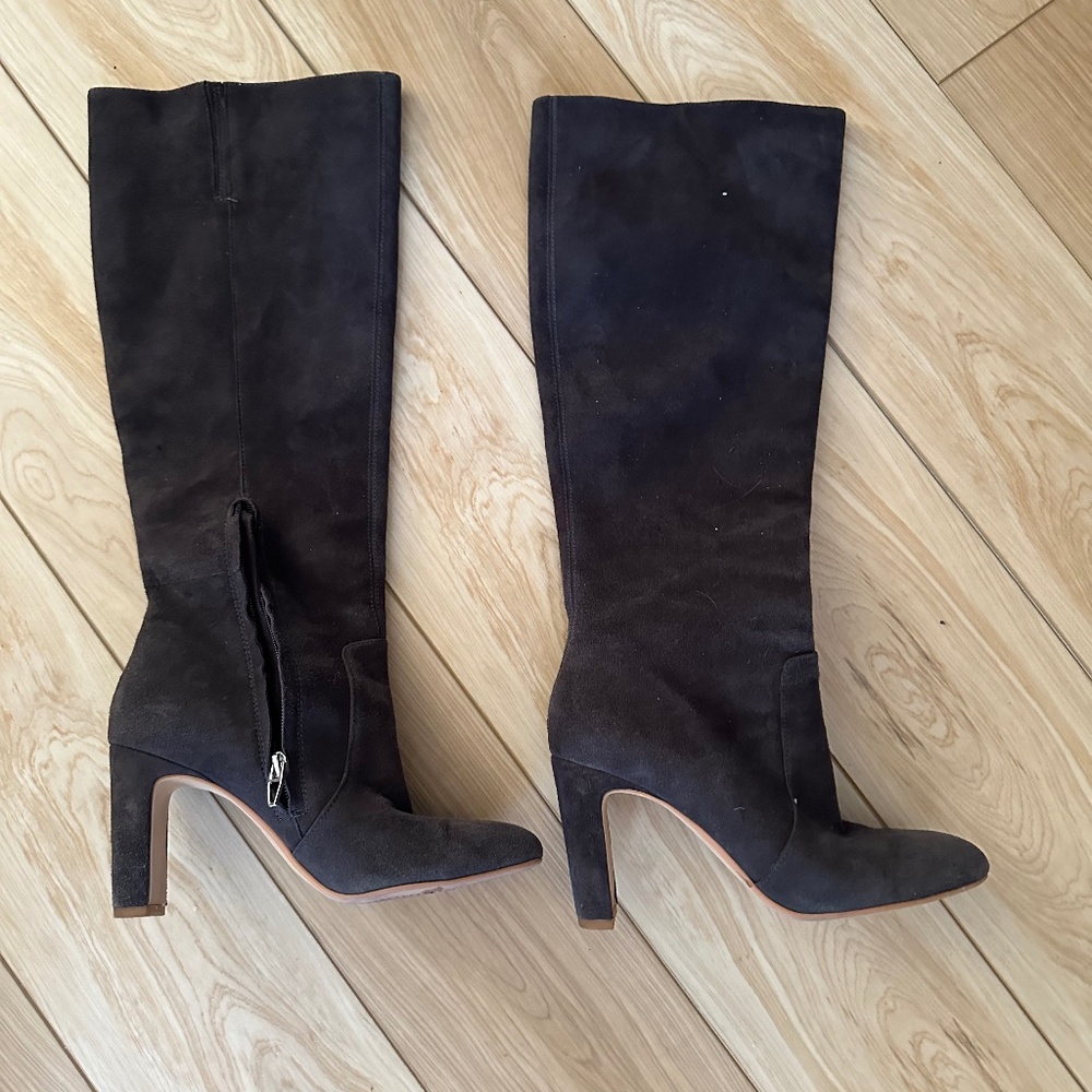 Dolce Vita Dark Grey  Gray Suede Tall Boots - Sz 8